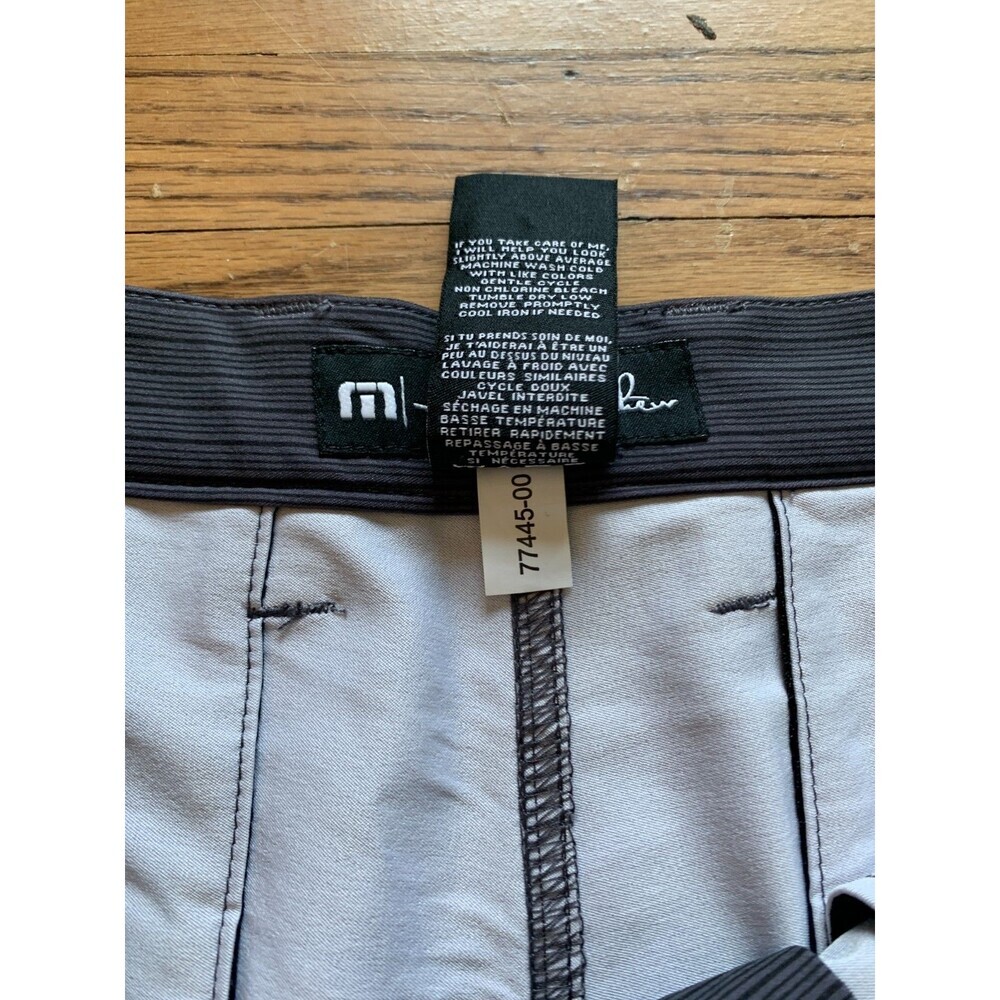 Travis Mathew Mens Golf Shorts Performance Stretch Blue Micro Stripe Size 34 - Picture 7 of 8